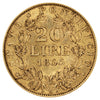 Italian States 1866XX IR Papal States Gold 20 Lire EF-AU (EF45)