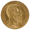 Belgium 1878 Gold 20 Francs AU-UNC (AU55)