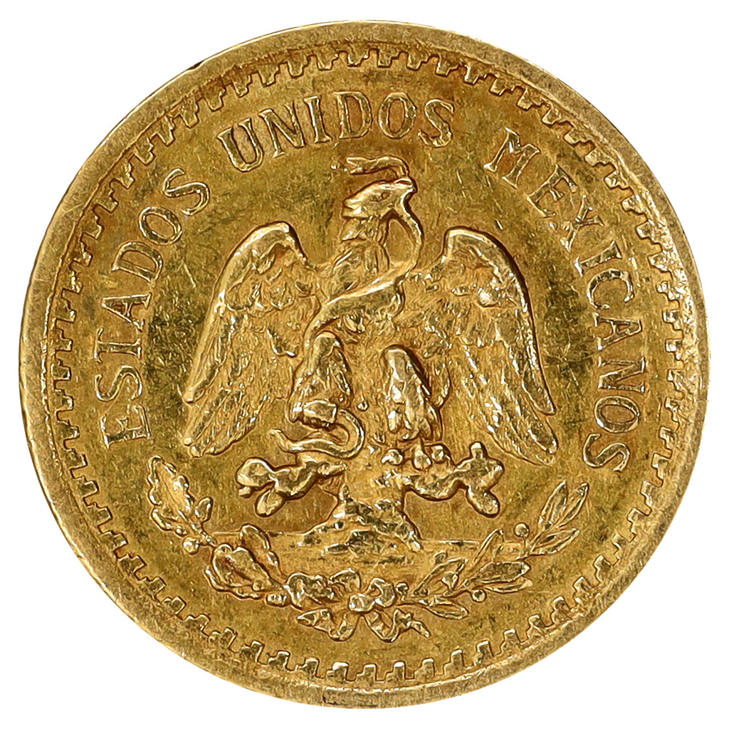 Mexico 1919 Gold 2 1/2 Pesos EF-AU (EF45)