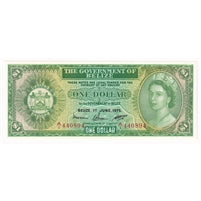 Belize 1975 1 Dollar Note, Pick #33b, UNC
