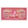 Bermuda 1957 10 Shilling Note, Pick #19b, VF-EF