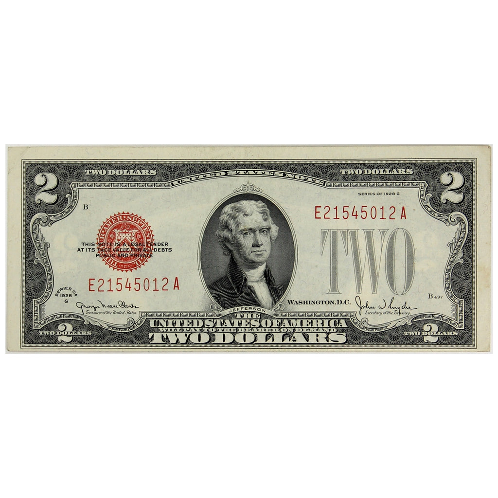 USA 1928G $2 Note, FR #1508, Clark-Snyder, EF