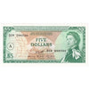East Caribbean States 1965 5 Dollar Note, Pick #14i, A Overprint, UNC