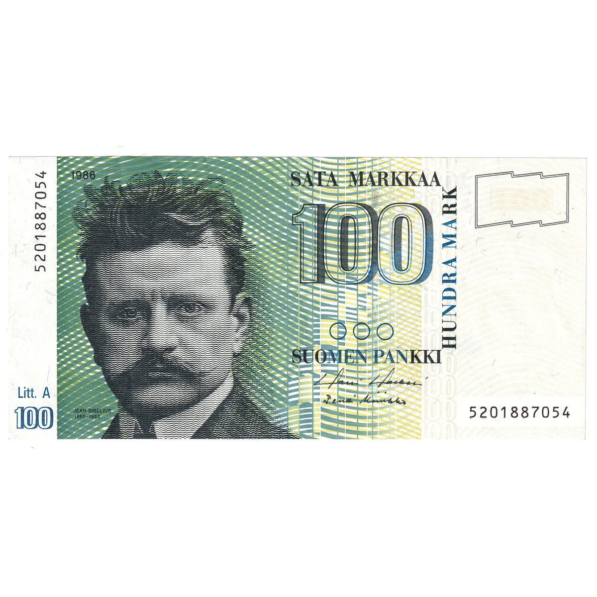 Finland 1986 100 Markkaa Note, Pick #119 Litt. A, VF-EF