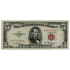 USA 1953A $5 Note, FR #1533, Priest-Anderson, VF-EF