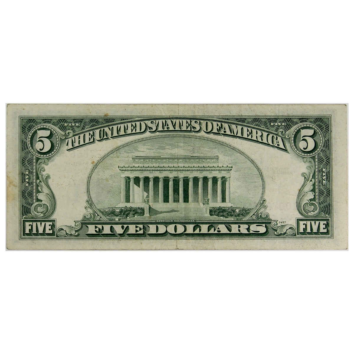 USA 1953A $5 Note, FR #1533, Priest-Anderson, VF-EF