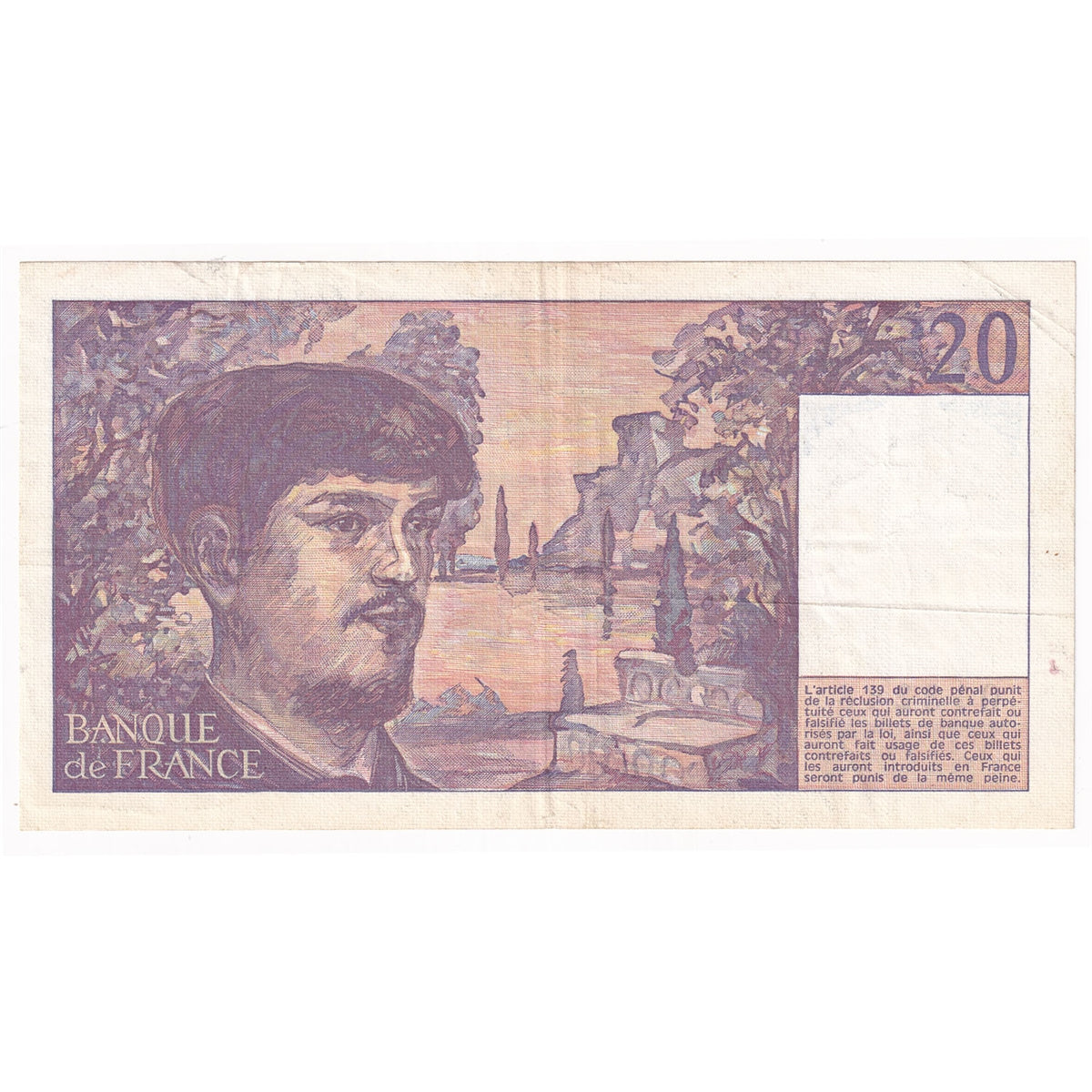 France 1983 20 Francs Note, Pick #151a, EF