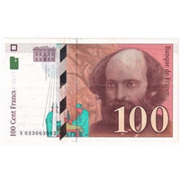 France 1997 100 Francs Note, Pick #158a, EF-AU