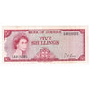 Jamaica 1964 5 Shilling Note, Pick #51Ad Signature 4, VF-EF