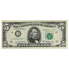 USA 1977 $5 Note, FR #1974J*, Star Note, AU
