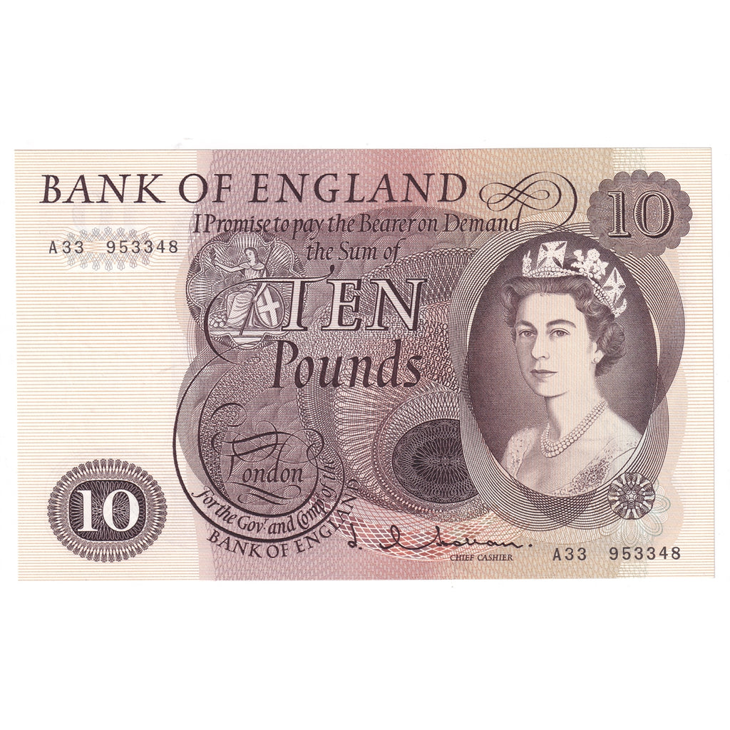 Great Britain 1964 10 Pound Note, BE153b, UNC