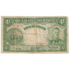 Bahamas 1936 4 Shilling Note, Pick #9e, Circ