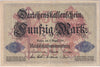Germany 1914 50 Mark Note, Pick #49b, VF-EF