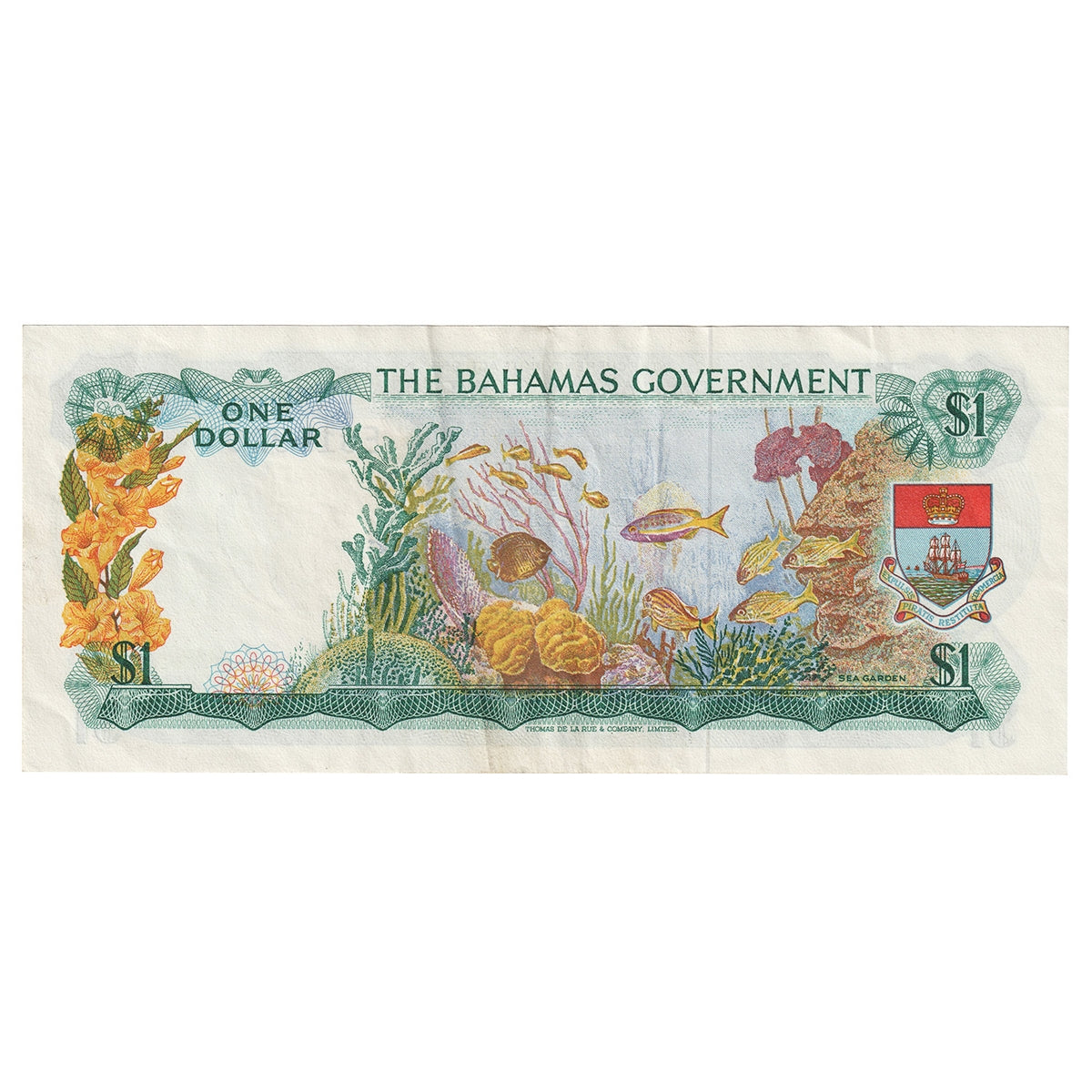 Bahamas L. 1965 1 Dollar Note, Pick #18b, 3 Signatures, EF