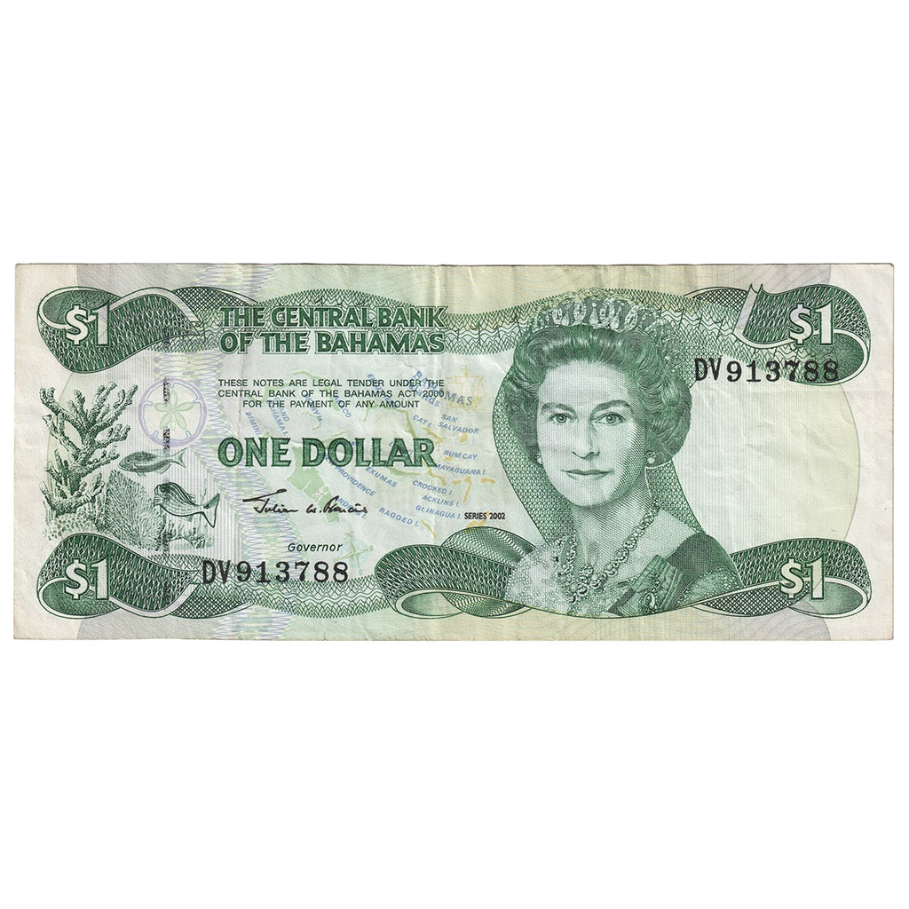 Bahamas 2000 1 Dollar Note, Pick #70, VF