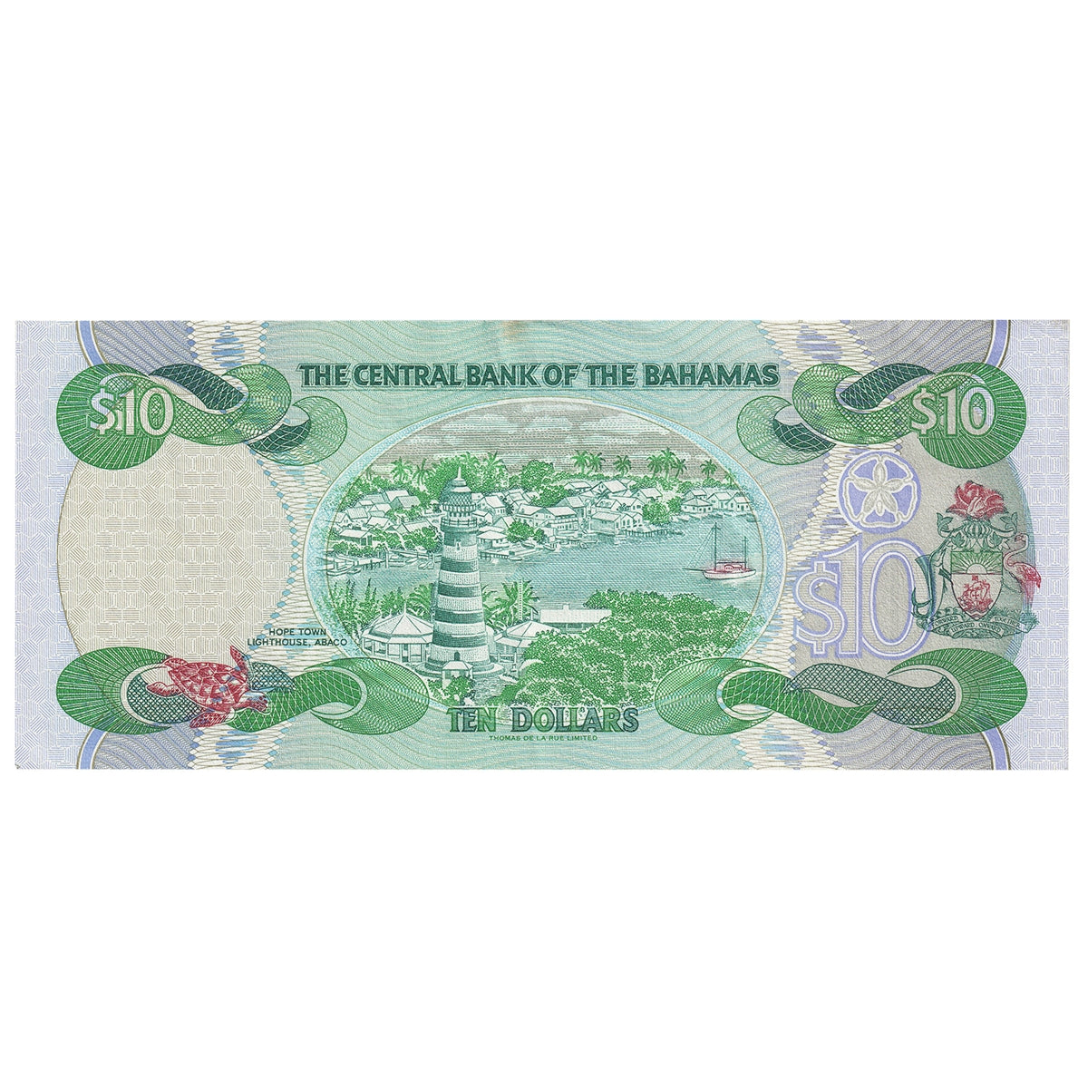 Bahamas 1996 10 Dollar Note, Pick #59a, AU