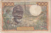 West African States 1961 1000 Francs Note, Pick #103Ac, VF (tears)