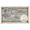 Belgium 1938 5 Franc Note, Pick #108a, VF