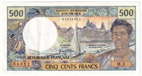 Tahiti 1977 500 Francs Note, Pick #25b2, VF-EF