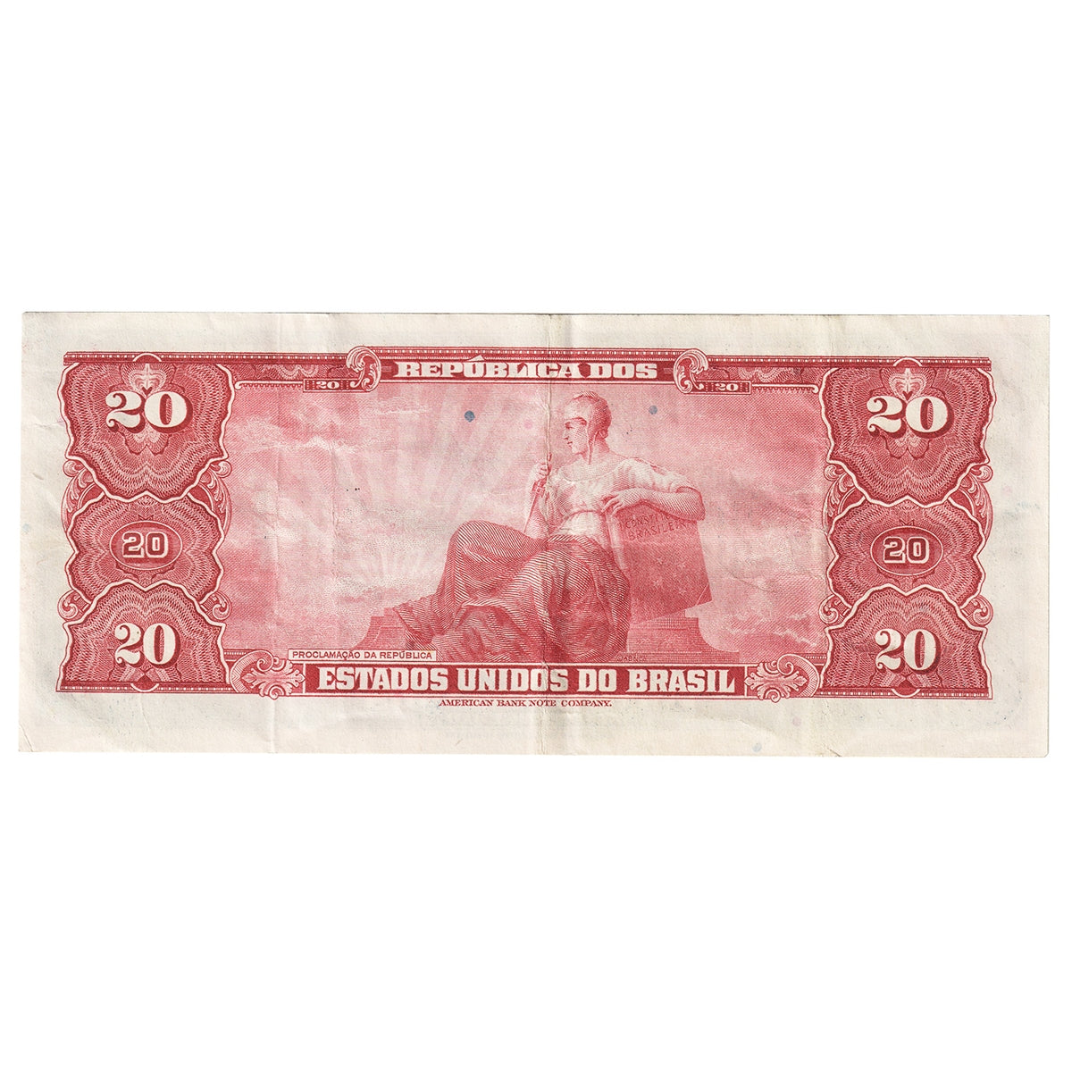 Brazil 1950 20 Cruzeiros, Pick #144, VF-EF