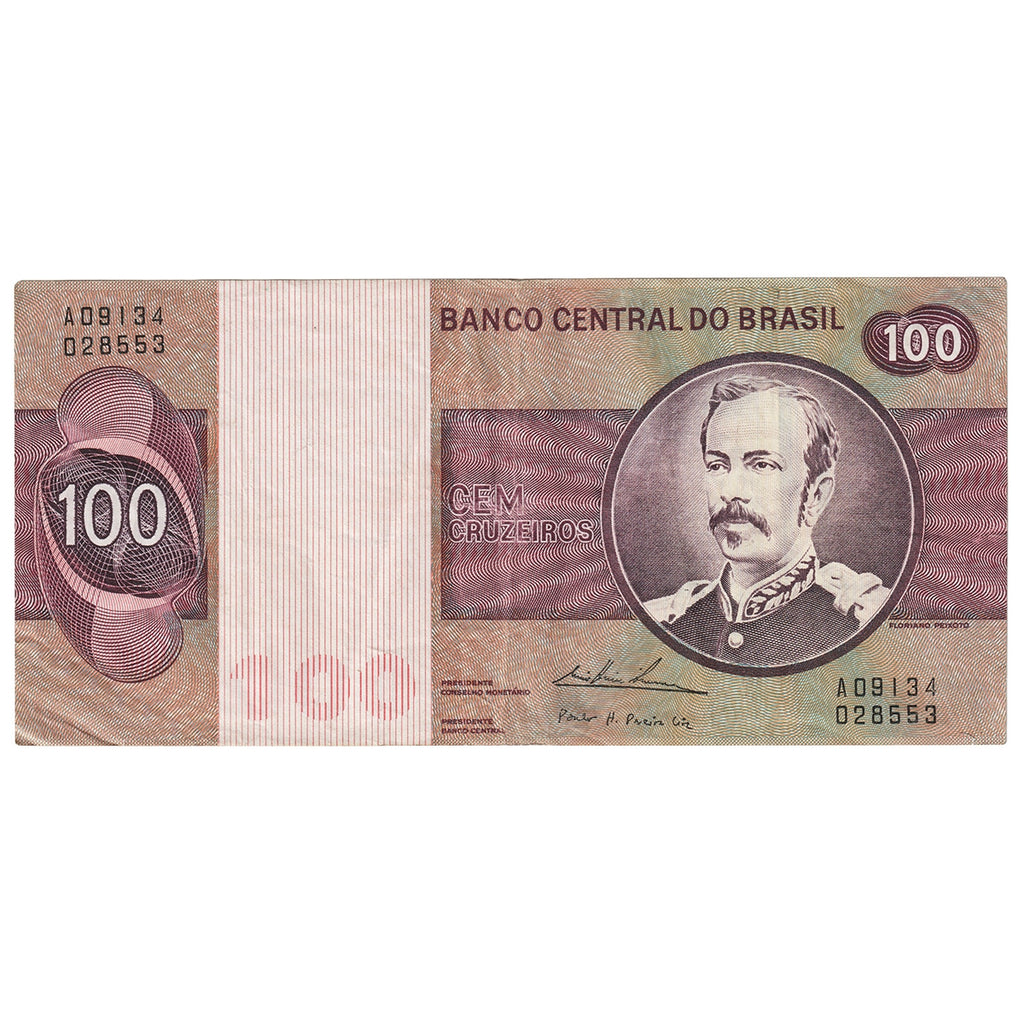 Brazil 1970-1981 100 Cruzeiros, Pick #195a, VF-EF