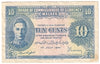 Malaya 1941 10 Cents Note, Pick #8, EF