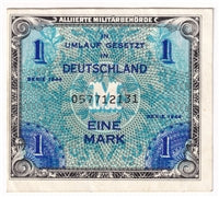 Germany 1944 1 Mark Note, with F, AU