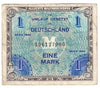 Germany 1944 1 Mark Note, with F, VF-EF
