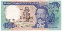 Portugal 1965 100 Escudos Note, Pick #169a, EF