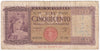 Italy 1961 500 Lire Note, Pick #80b, F (writing)