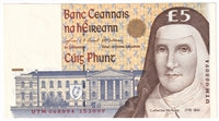 Ireland 1999 5 Pound Note, E155, Circ