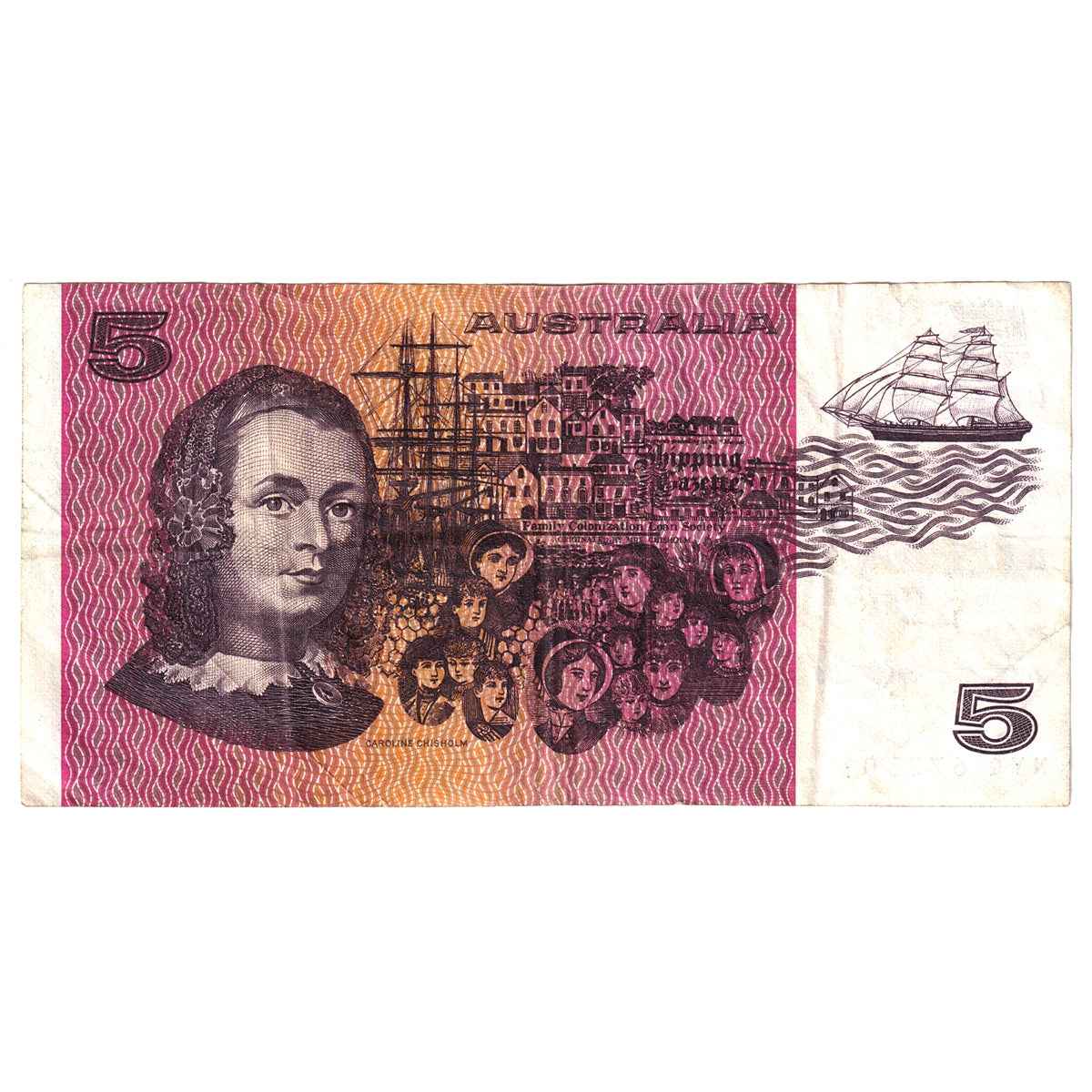 Australia 1979 5 Dollars Note, Pick #44c, VF