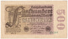 Germany 1923 500 Million Note, Pick #110f, AU