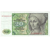 Germany 1980 20 Deutsche Mark Note, Pick #32d, VF