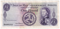 Isle of Man 1961 1 Pound Note, Pick #33a, VF
