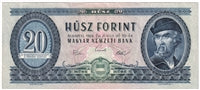 Hungary 1969 20 Forint Note, Pick #169e, AU