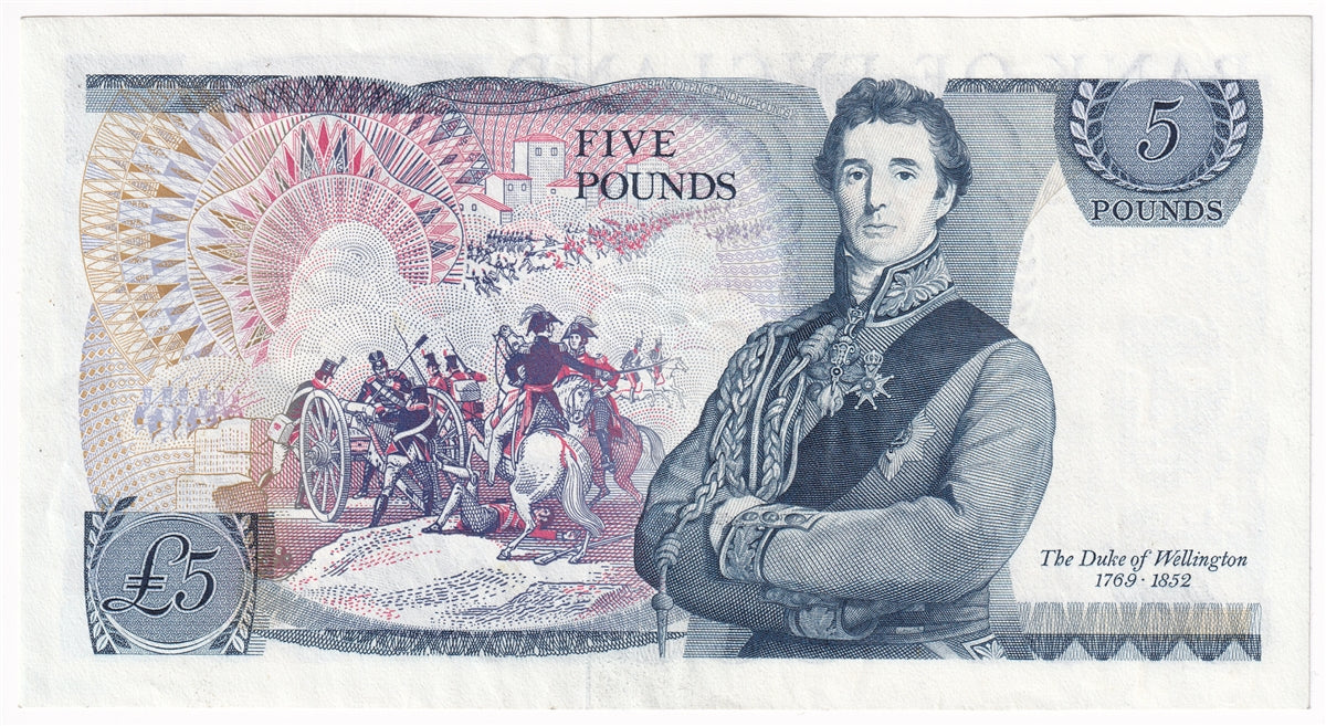 Great Britain 1971 5 Pound Note, BE108b, AU