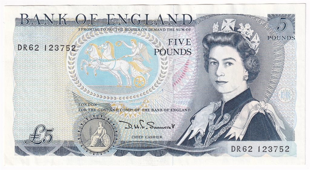 Great Britain 1980 5 Pound Note, BE113c, AU