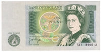 Great Britain 1978 1 Pound Note, BE85d, AU-UNC