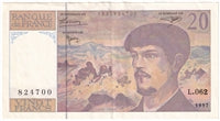 France 1997 20 Francs Note, Pick #151i, EF-AU