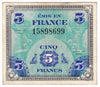 France 1944 5 Francs Note, Pick #115a, AU-UNC