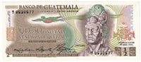 Guatemala 1977 1/2 Quetzal Note, Pick #58b, UNC