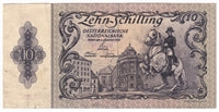 Austria 1950 10 Shilling Note, Pick #127, VF-EF