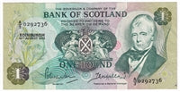 Scotland 1970 Bank of Scotland 1 Pound Note, SC109a, EF