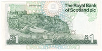 Scotland 1987 Royal Bank of Scotland 1 Pound Note, SC832, AU-UNC