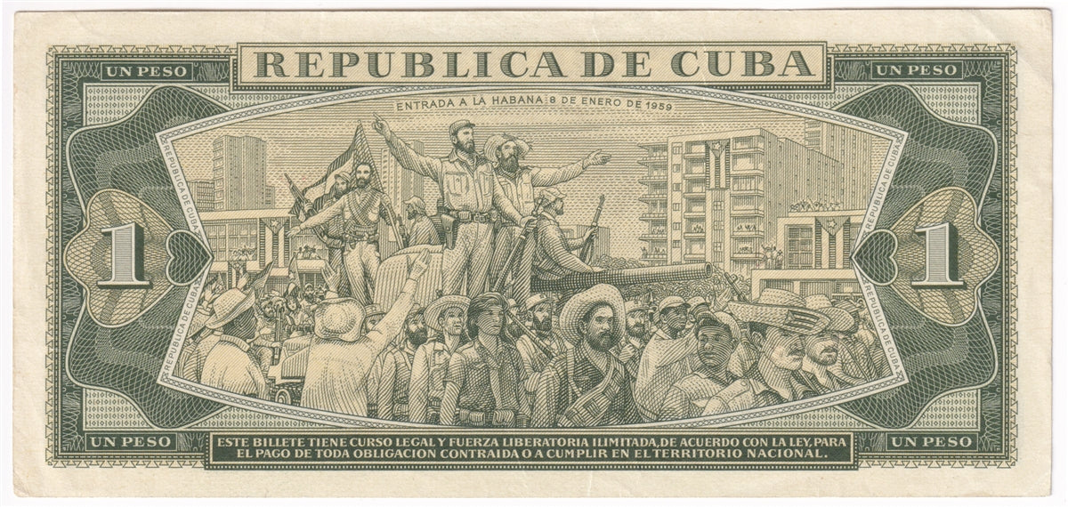Cuba Note 1972 1 Peso, EF