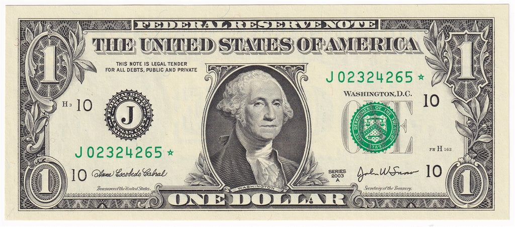 USA * 2003A $1 Note, KL#4671E, Kansas City Star, CUNC
