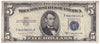 USA 1935B $5 Note, FR #1657, Silver Certificate, VF-EF