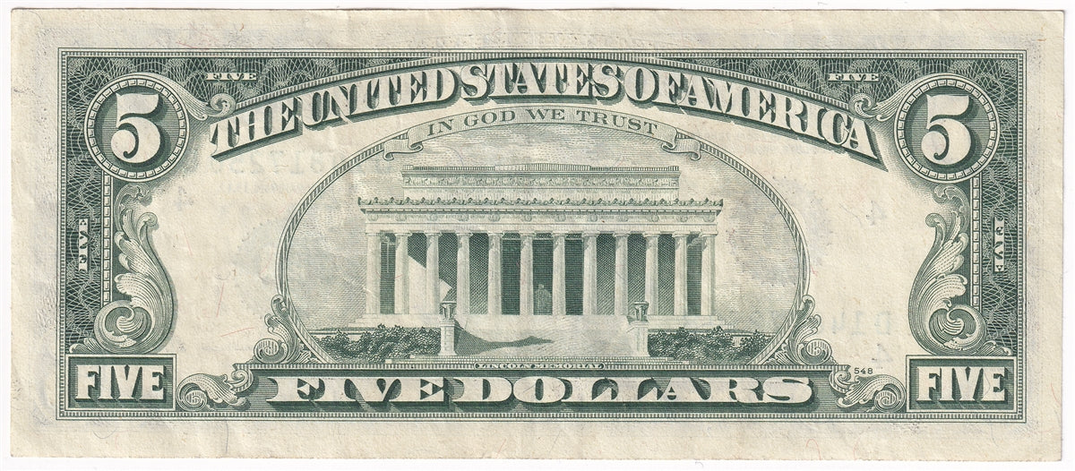 USA 1977A $5 Note, FR #1975D, Cleveland, Extra Fine
