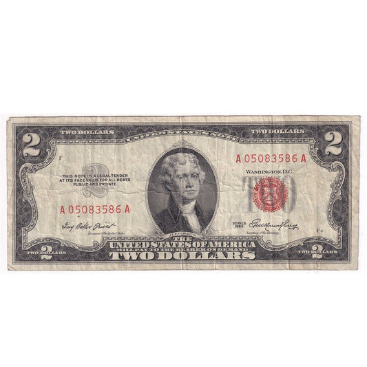 USA 1953 $2 Note, FR #1509, Priest-Humphrey, VF